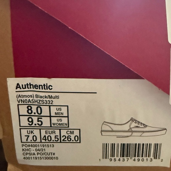 Vans x atmos Authentic 'Emoji' sneakers, Womens 10 - Picture 5 of 5